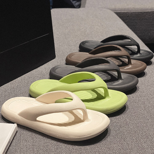 踩屎感人字拖女网红男厚底防滑软底沙滩夏季情侣外穿eva夹脚拖鞋