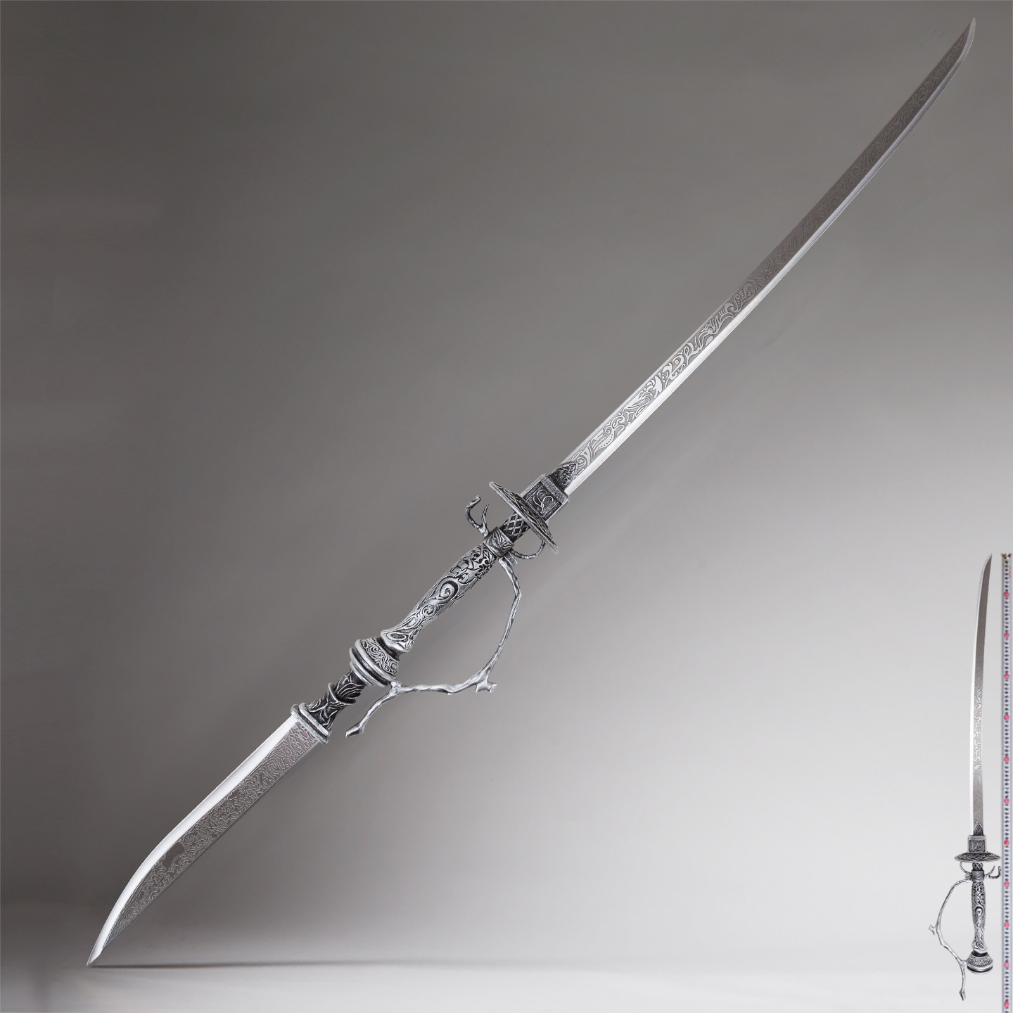 血源诅咒落叶洛阳双刀全金属1：1COS老猎人武器玛丽亚道具未开刃