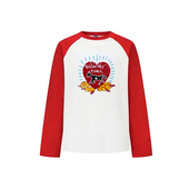 打底圆领罩衫 涂鸦小马印花长袖 新年马年马上有爱插肩袖 黑喵像素