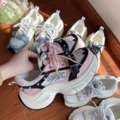 猫猫2.0 2025铆钉y2k亚文化厚底 新款 星辰皇冠老爹鞋 透气网面夏季