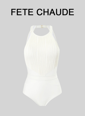 FETE CHAUDE新款遮肚显瘦高端度假性感连体泳衣小胸聚拢温泉泳装
