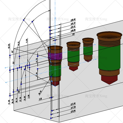 液压集成油路阀块SUN太阳插装阀孔Solidworks设计库插装孔一键生