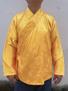 汉服交领中衣内搭长袖男民族服饰国风复古龙纹春秋款日常简约上衣
