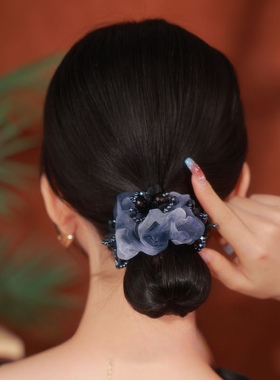 新款云纺大肠发圈女轻奢高级
