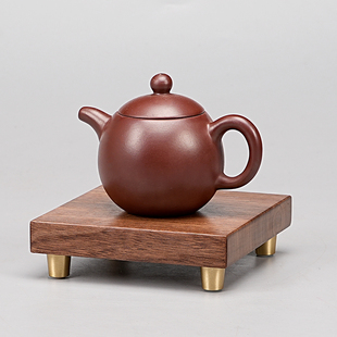 胡桃木实木增高架适用铜师傅摆件桌面办公电脑收纳置物架支架底座