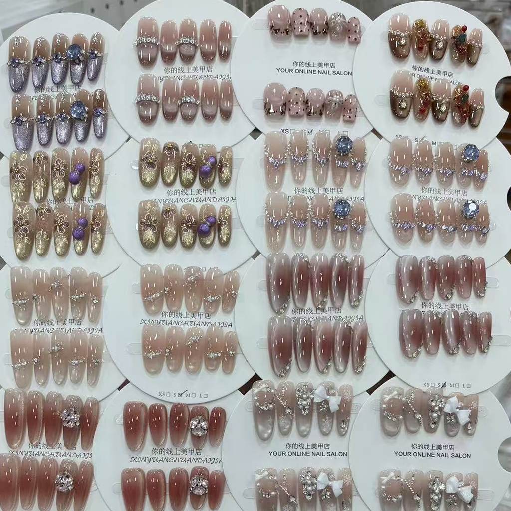 纯手工穿戴甲高级感高品质中长短美甲贴片时尚精美,彩妆/香水/美妆工具,穿戴甲/甲片,淘宝优惠券,粉丝福利购,淘宝优惠卷