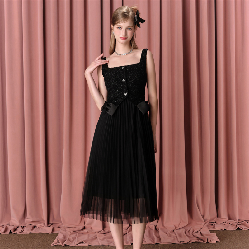 维纳斯女神背心裙假两件吊带裙