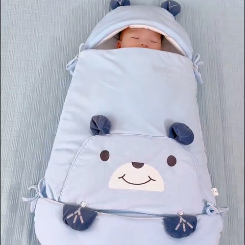 秋冬加厚新生儿卡通包被