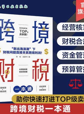 跨境财税一本通 跨境电商财税知识看这本就够 跨境电商成本控制降本增效 电商预算管理企业内部控制 电商企业财务团队管理跨境电商