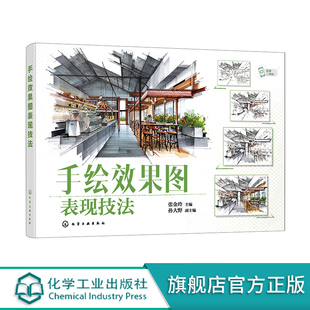手绘效果图表现技法 张金玲 线稿到上色手绘入门 室内陈设线稿绘制 透视空间绘制 室内空间线稿绘制 环境艺术设计等相关专业参考书
