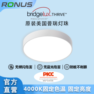 Ronus雷纳照明全光谱护眼吸顶灯原装美国普瑞灯珠高显舒适自然光