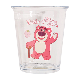 迪士尼水杯玻璃杯卡通家用宝宝早餐牛奶杯男童喝水杯子儿童果汁杯