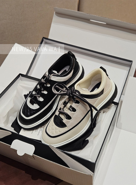 【VAVA WA】渠道顶板！老爹鞋女25C菱格纹厚底运动球鞋