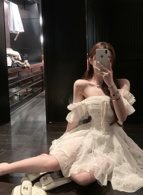 张林超LIN BOUTIQUE 万针3D爱心浮雕满绣连衣裙扭结罩衫