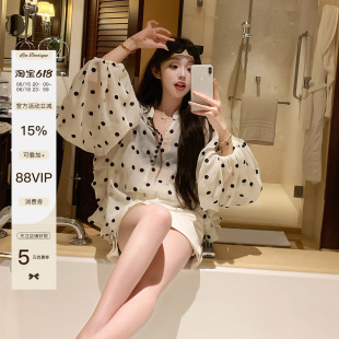 张林超LINBOUTIQUE Zimmer秀场波点荷叶边套头衫百搭连衣裙送发圈