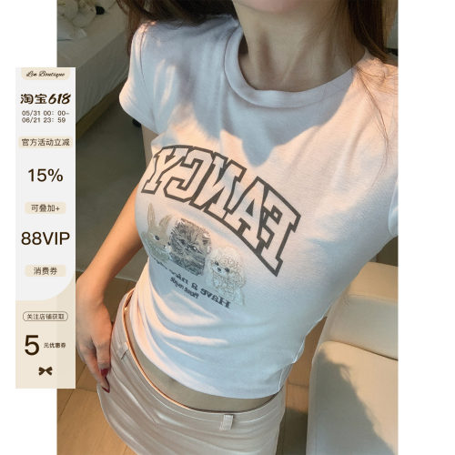 LINBOUTIQUE字母印花短袖T恤