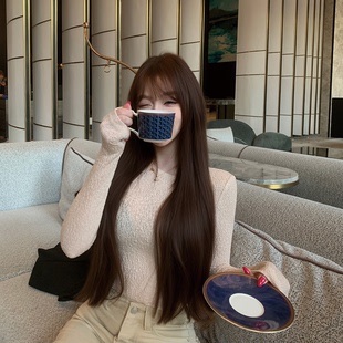 女新款 针织提花肌理精致感紧身百搭弹力圆领打底衫 BOUTIQUE LIN