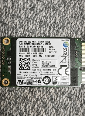 三星mSATA 128G 固态硬盘