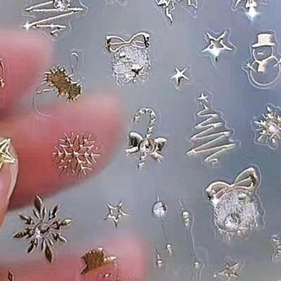 网红爆款圣诞晶钻美甲贴纸