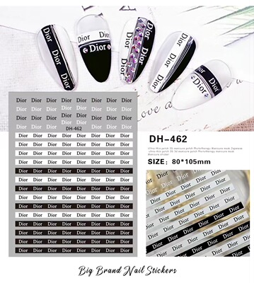 logo潮奢牌超薄美甲贴花