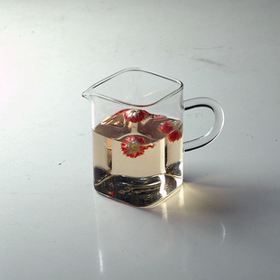 公道杯茶漏伴侣家用耐热玻璃茶具套装件分茶器分酒器 300ml方茶海