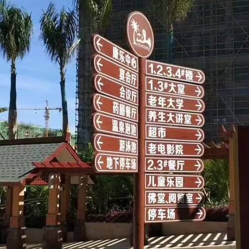 网红打卡新款创意导向牌指路牌风景区牌指示牌指引牌分流导向牌