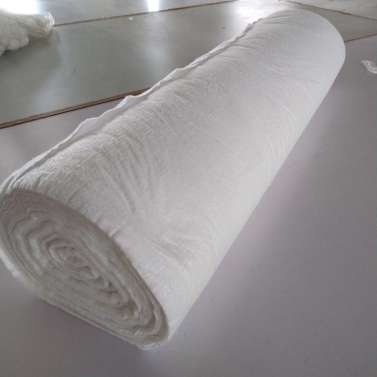 外贸卷装针刺棉脱脂棉棉花水洗棉服装床品辅料可零剪沾污幅宽不均