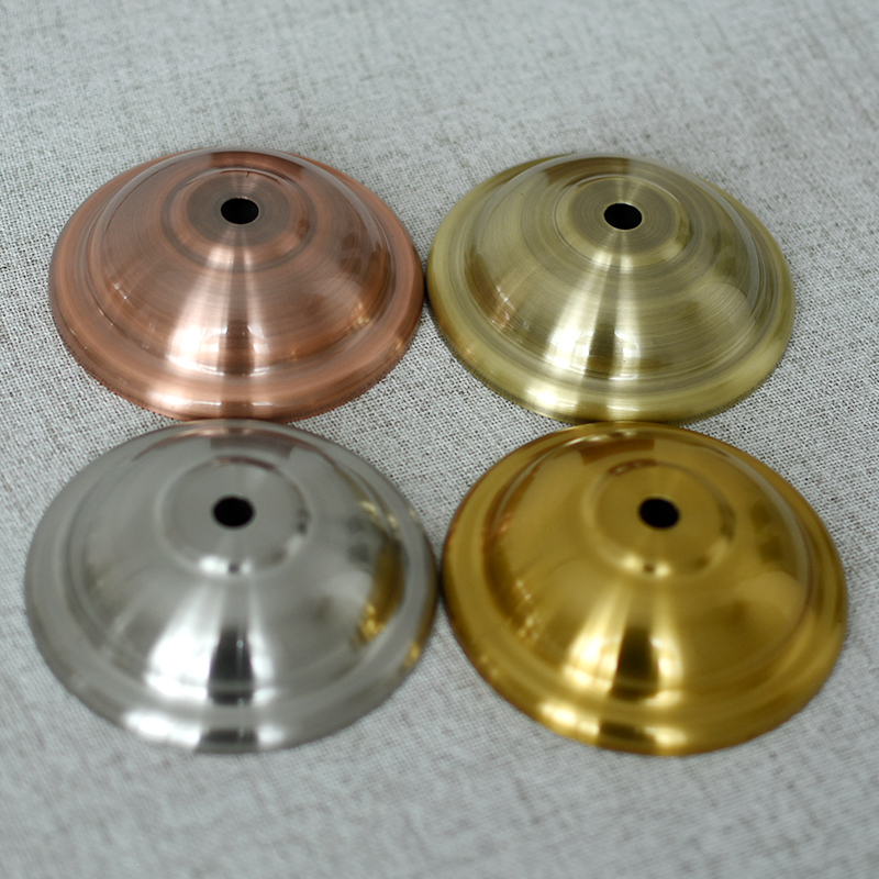 直径10CM英国帽二级托五金圆盘玻璃陶瓷台灯瓶口盖灯具装饰电镀件