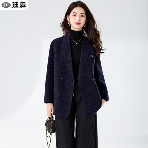 迪奥25秋冬新款气质休闲毛呢外套