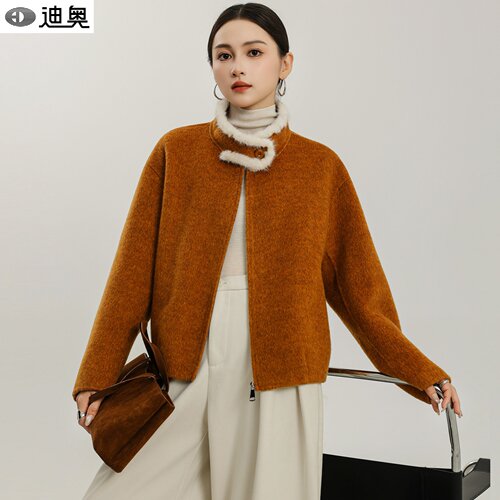 迪奥小个子时尚羊毛双面呢外套女