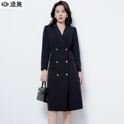 迪奥高端时尚长袖西装连衣裙女