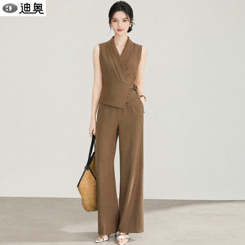 迪奥干练轻职场通勤两件套装女夏