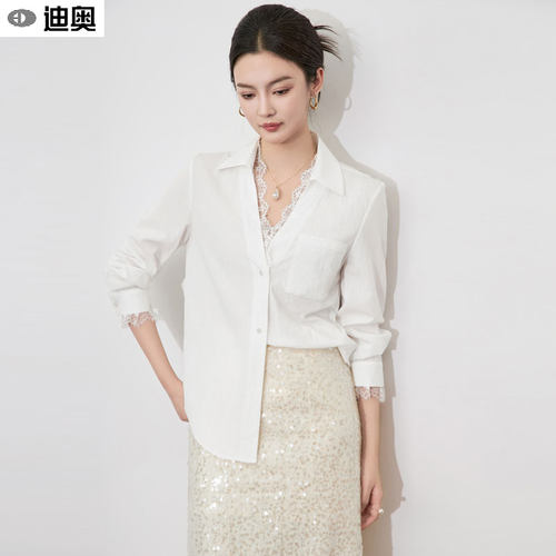 迪奥优雅通勤知性风衬衫女款衬衣