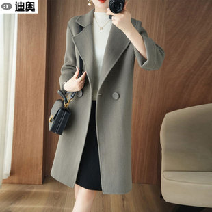 迪奥双面呢羊绒大衣女2025春季新款今年流行高级感中长款毛呢外套