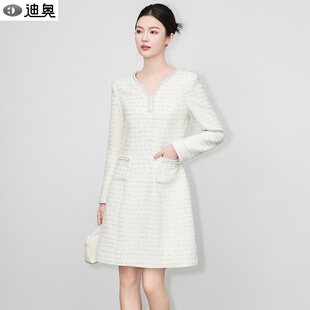 小香风气质粗花呢裙子 新款 迪奥法式 千金感穿搭连衣裙女2026春秋季