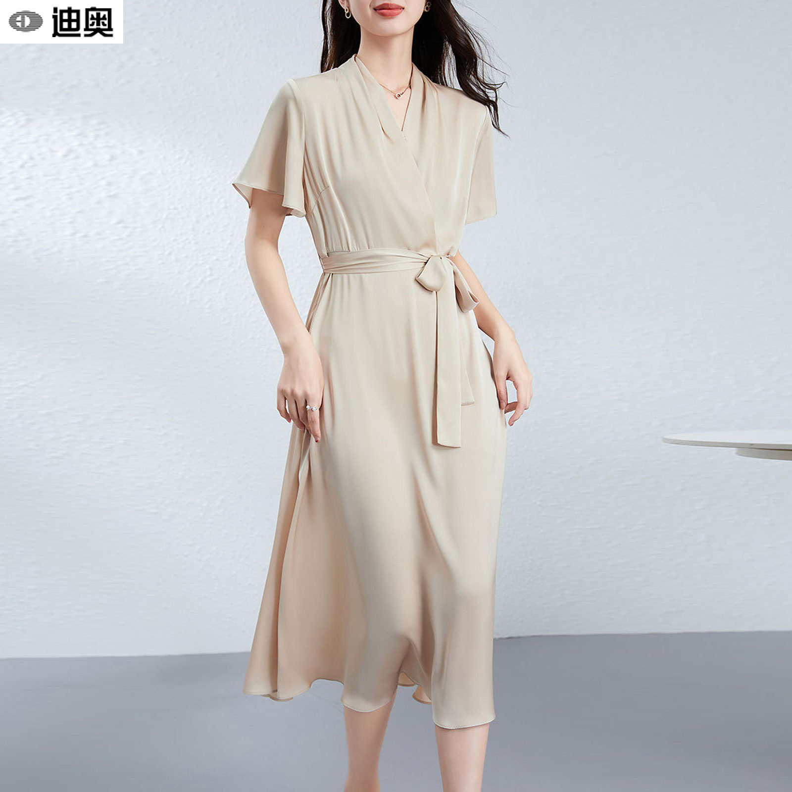 迪奥高端桑蚕丝连衣裙女真丝裙子