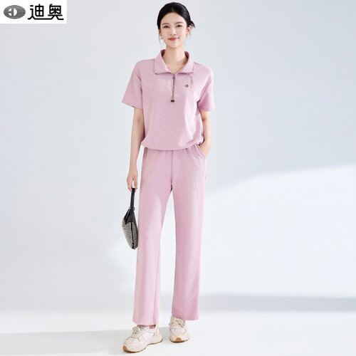 迪奥韩系休闲两件套女运动风套装