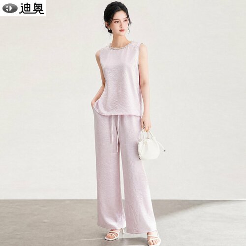 迪奥轻奢松弛感休闲两件套装女夏