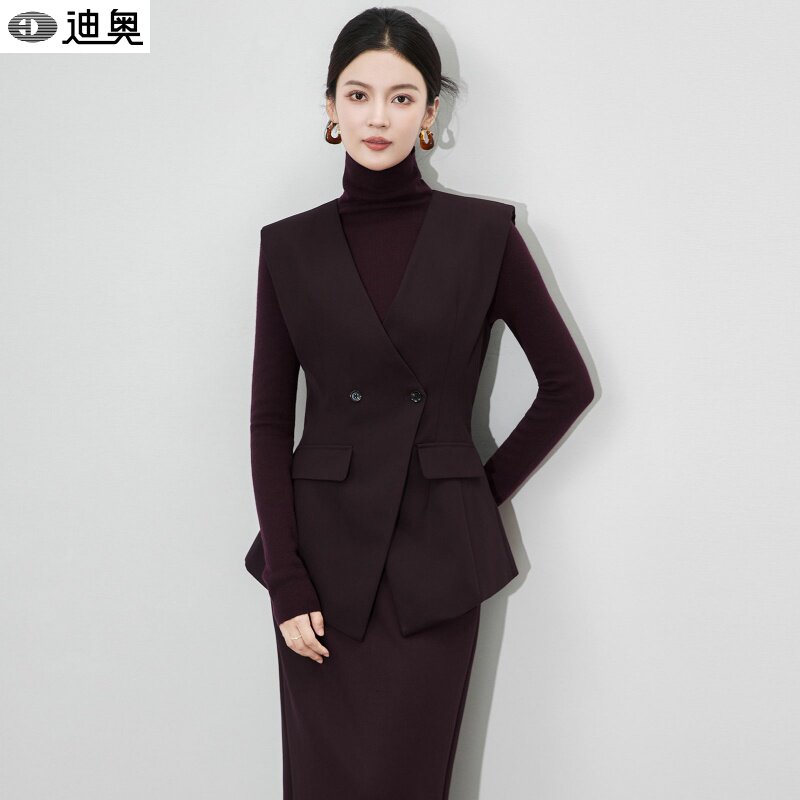 迪奥高级感时尚气质名媛优雅百搭无袖马甲西装外套女士26春秋新款