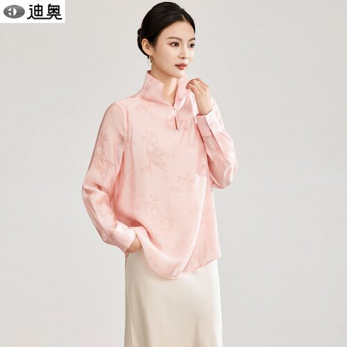 迪奥气质优雅新中式长袖衬衫女