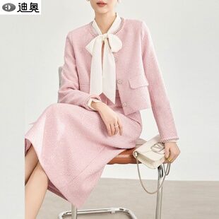 半身裙减龄两件套 气质名媛外套 迪奥千金小香风套装 裙女2026新款