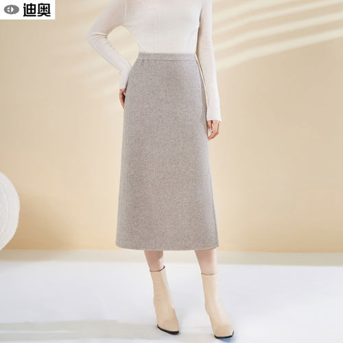 女神范双面呢半身裙女