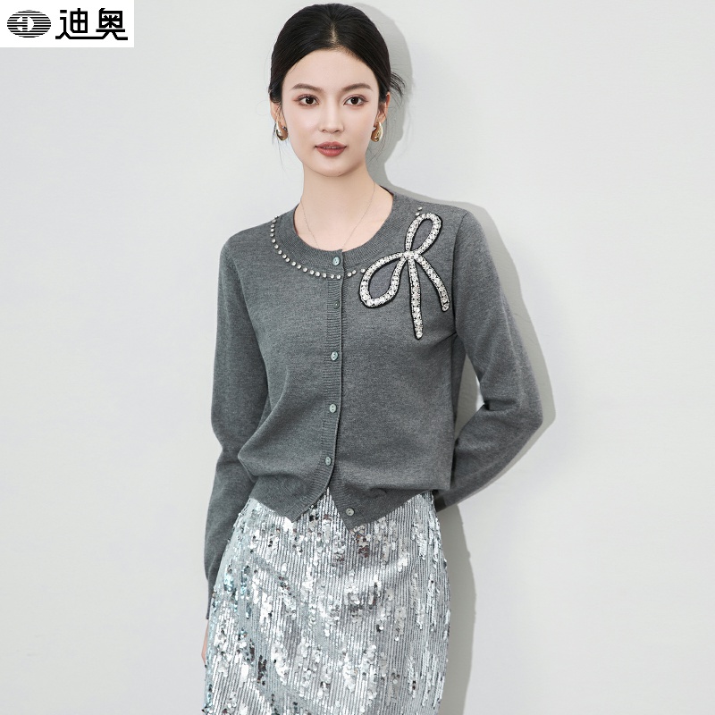 迪奥气质名媛千金风羊毛针织衫女