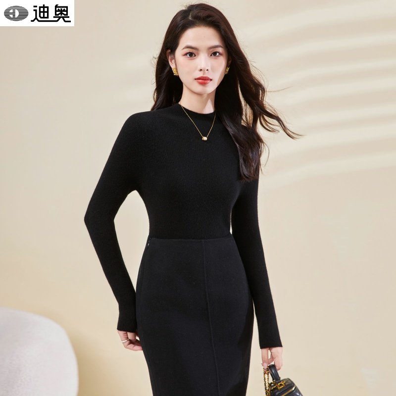 迪奥25秋冬新款高品质圆领套头毛衣针织衫女修身显瘦内搭打底上衣,女装/女士精品,羊绒衫,淘宝优惠券,粉丝福利购,淘宝优惠卷