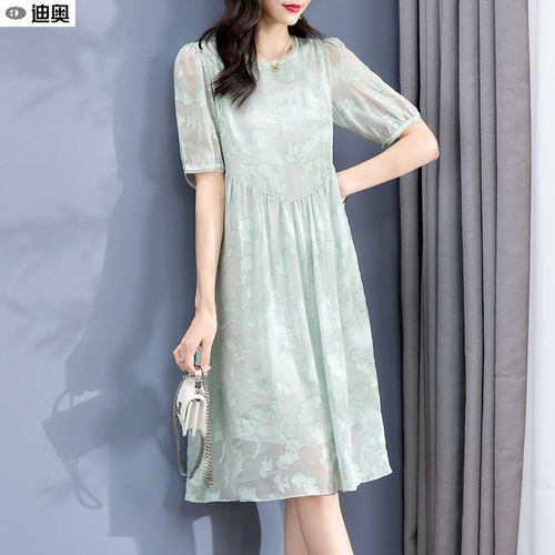迪奥时尚减龄休闲桑蚕丝连衣裙夏