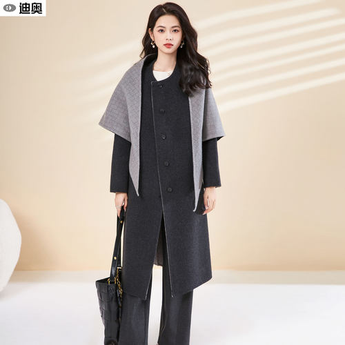 迪奥高端羊毛双面呢大衣外套女款