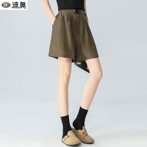 迪奥高腰显瘦桑蚕丝五分休闲裤女