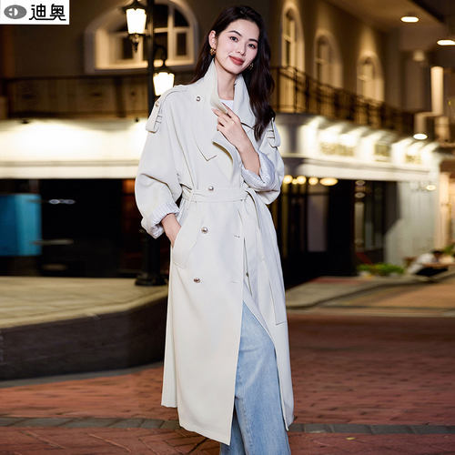 迪奥复古英伦风御姐范风衣外套女