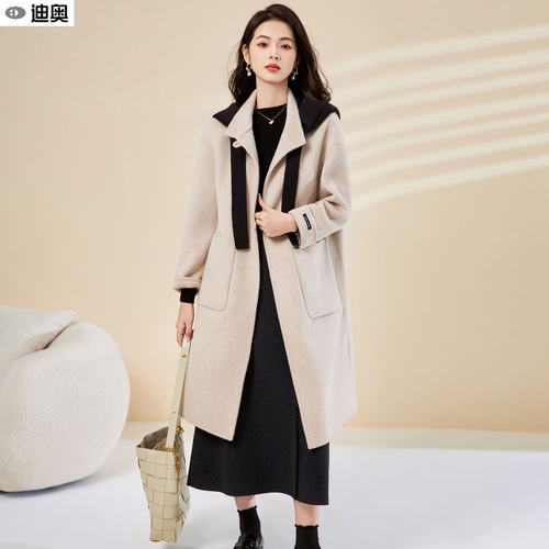 迪奥25秋冬高品质双面呢羊毛大衣