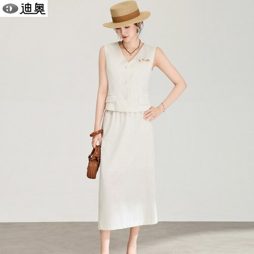 迪奥夏季女装套装文艺复古两件套